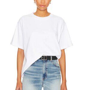 NEW WAO The Relaxed Tee in White Boyfriend Baggy Large Short Sleeve Shirt